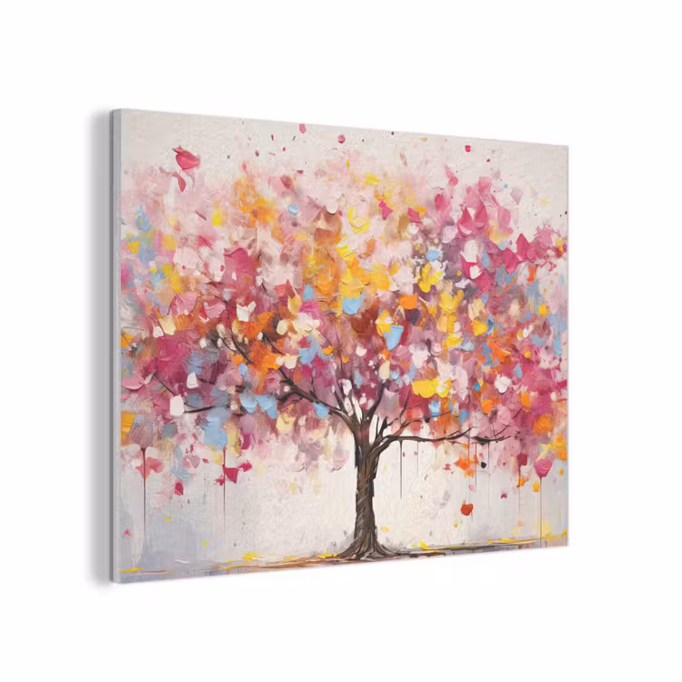 Aquarel - Boom - Kunst - Abstract PET vilt klein -3d