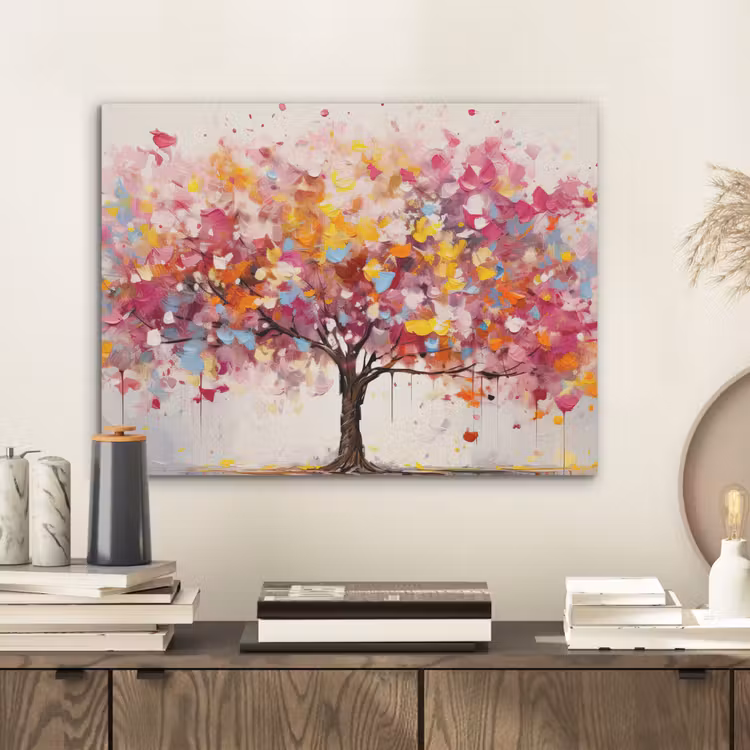 Aquarel - Boom - Kunst - Abstract PET vilt klein -sfeer1