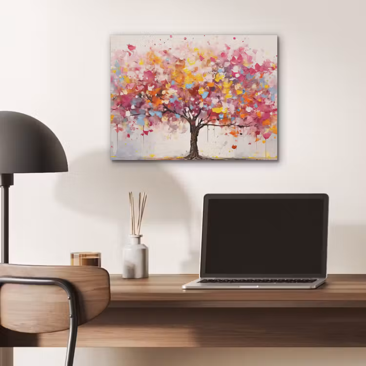 Aquarel - Boom - Kunst - Abstract PET vilt klein -sfeer5