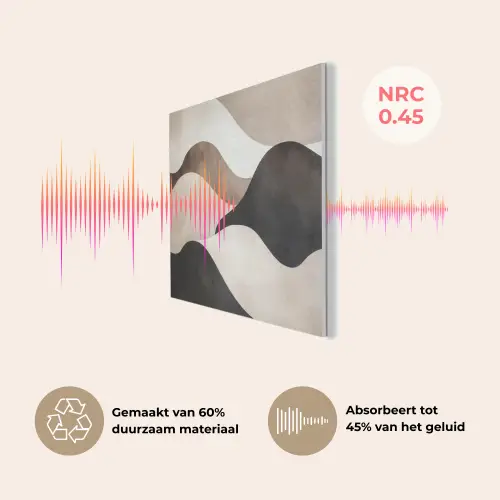 Golven - Abstract - Beige PET vilt klein -USP_NL