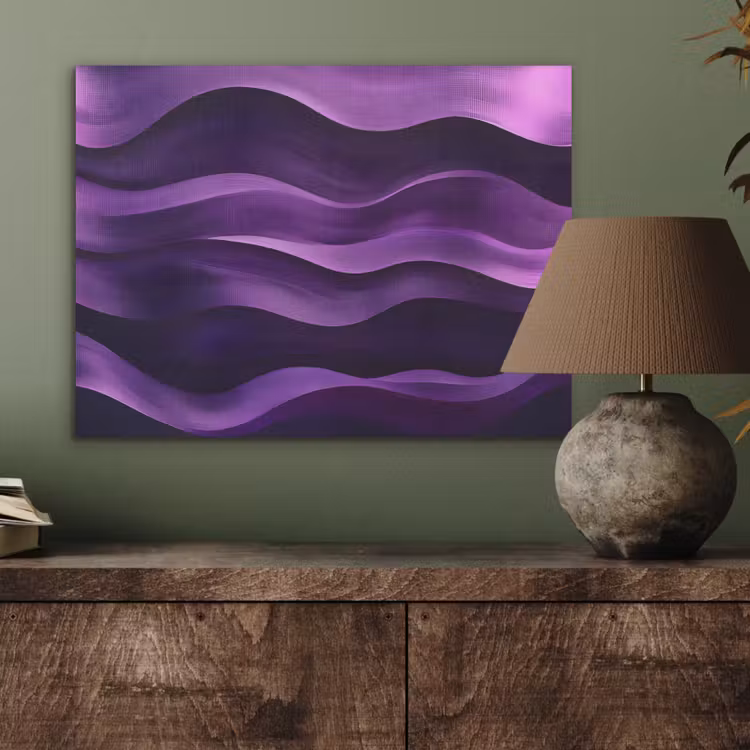 Golven - Abstract - Paars PET vilt klein -sfeer2