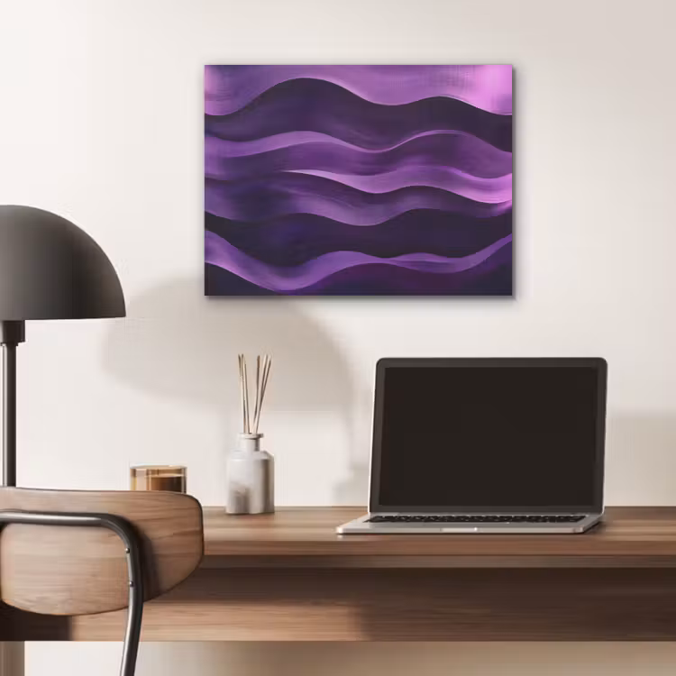 Golven - Abstract - Paars PET vilt klein -sfeer5