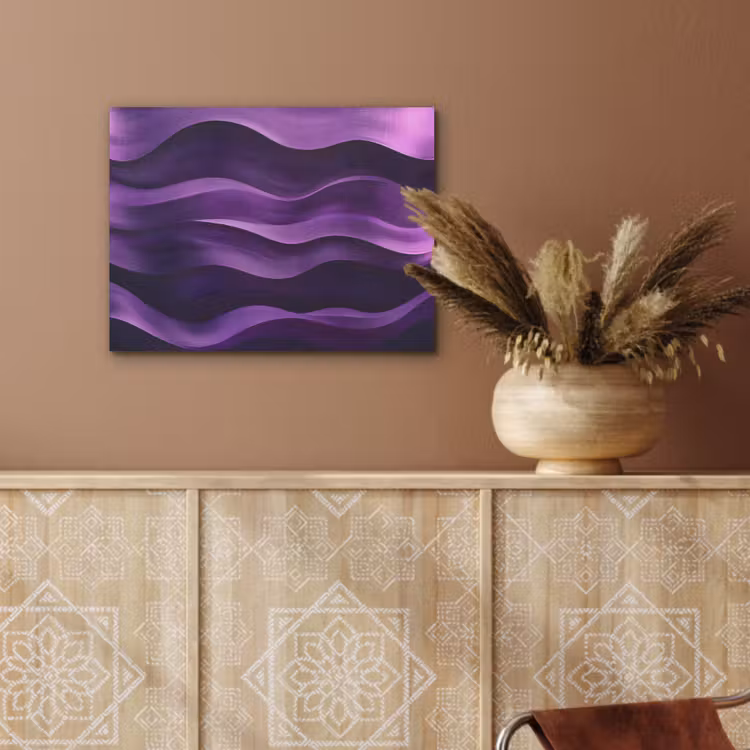 Golven - Abstract - Paars PET vilt klein -sfeer4