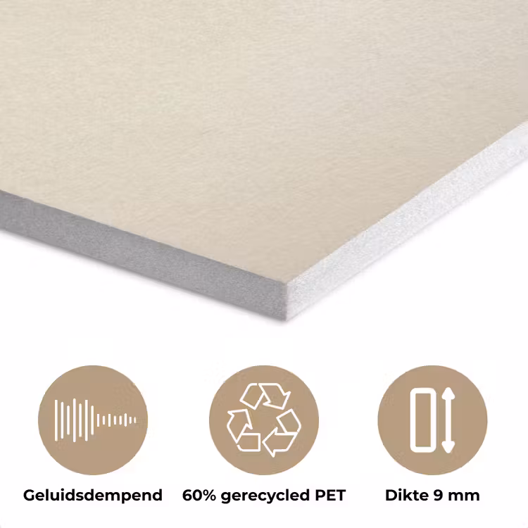 Golven - Penseelstreken - Beige - Minimalistisch PET vilt klein -closeup_NL
