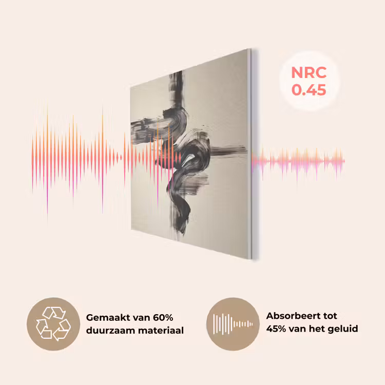 Golven - Penseelstreken - Beige - Minimalistisch PET vilt klein -USP_NL