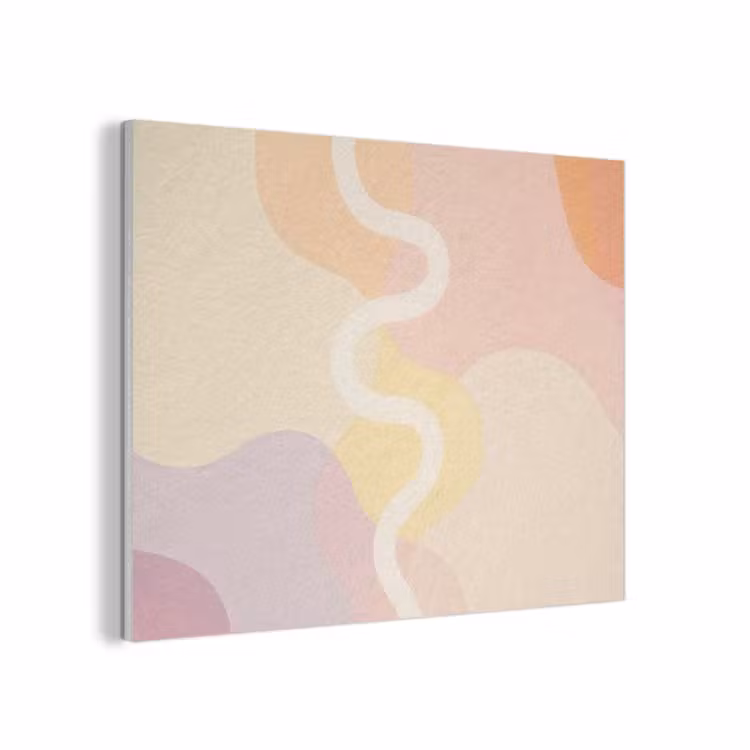 Golvende vormen - Abstract - pastel PET vilt klein -3d