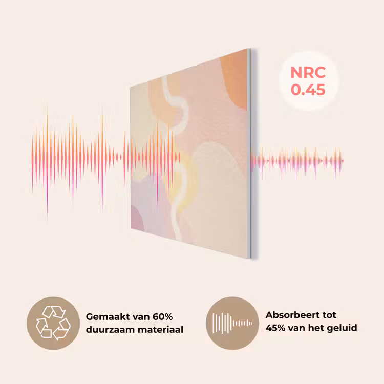 Golvende vormen - Abstract - pastel PET vilt klein -USP_NL