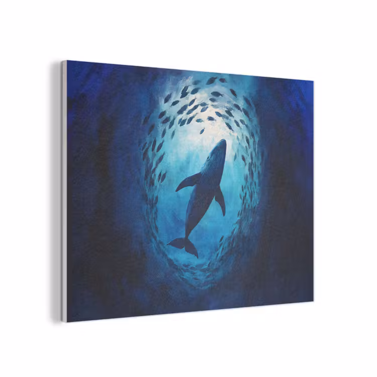 Walvis - Vissen - Donkerblauw PET vilt klein -3d