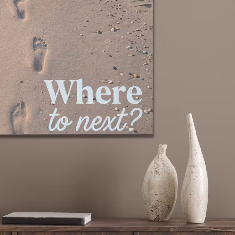 Where to next - Strand - Voetstappen PET vilt klein -sfeer6_closeup