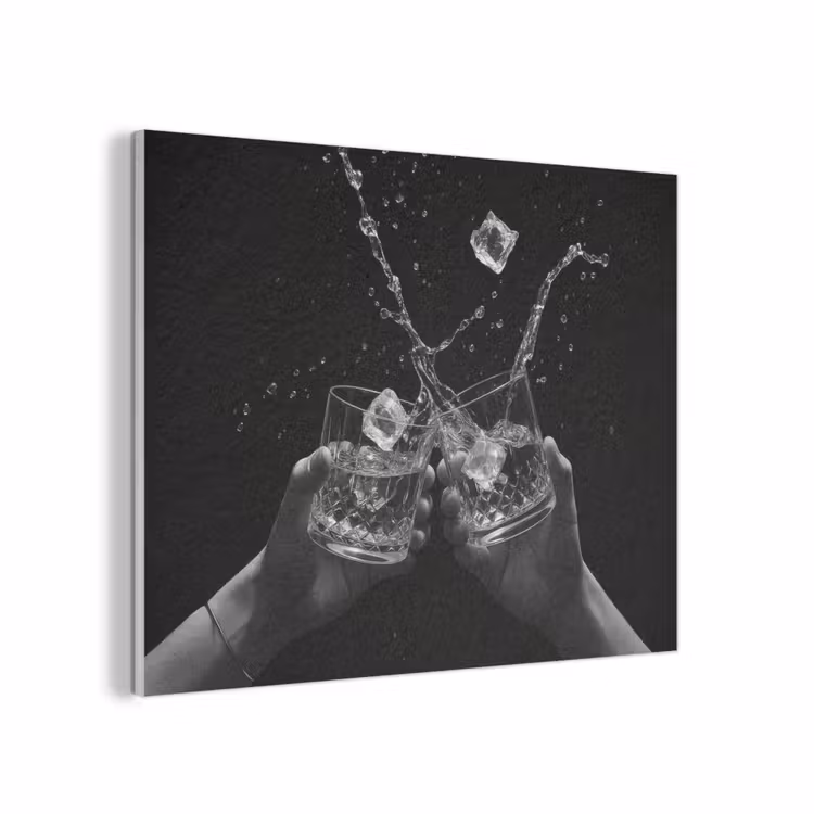 Whiskyglazen - Ijs - Spetters - Zwart PET vilt klein -3d