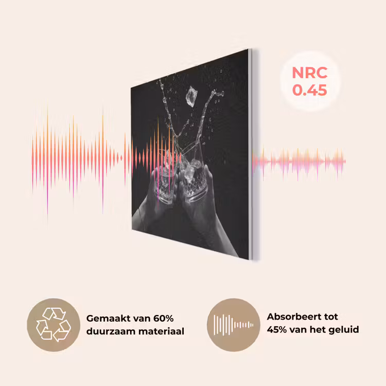 Whiskyglazen - Ijs - Spetters - Zwart PET vilt klein -USP_NL