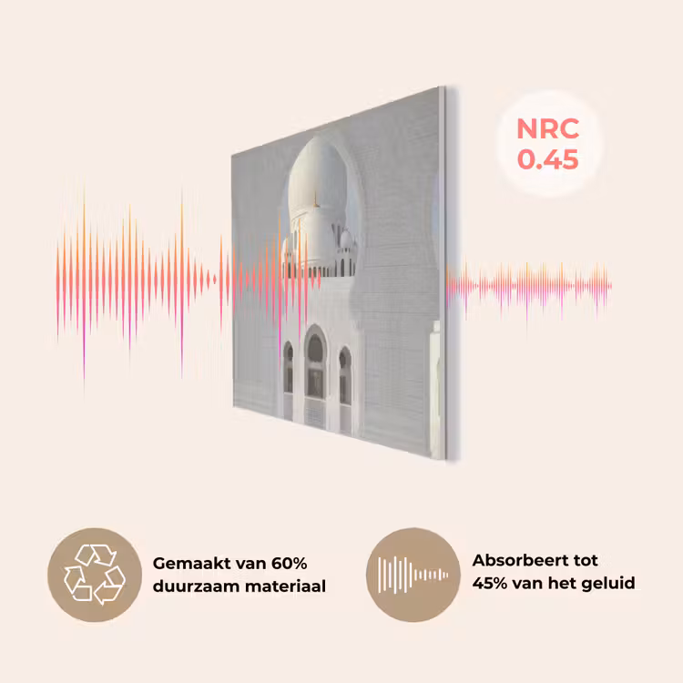 Witte koepel - Gouden Details - gebogen poort PET vilt klein -USP_NL