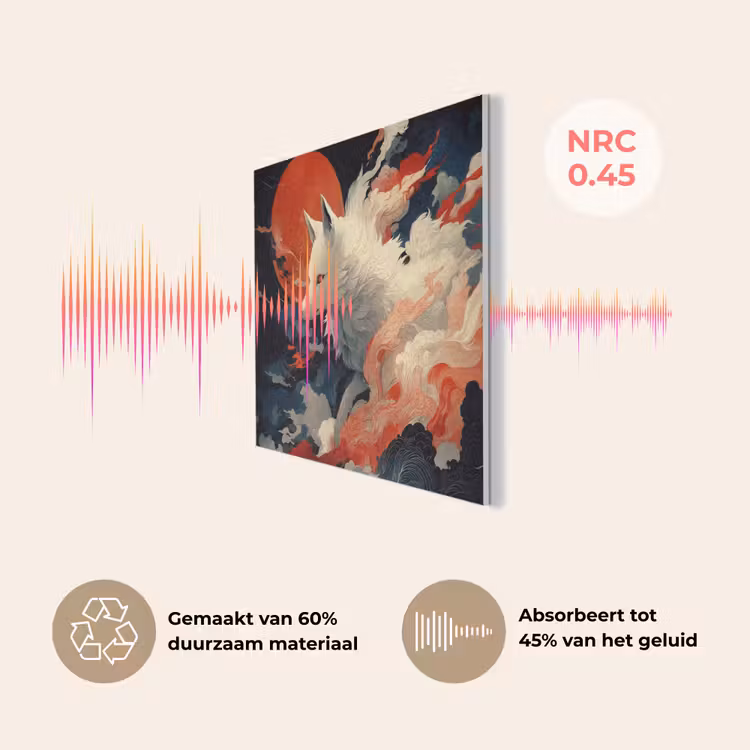 Witte vos - wolken - maan PET vilt klein -USP_NL