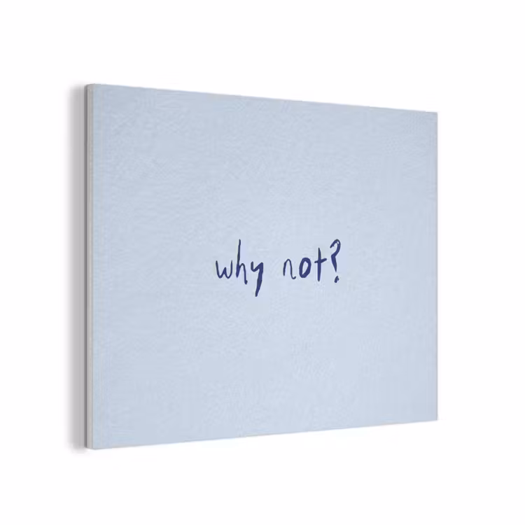 Why not - Blauw - Donker blauw - Quote PET vilt klein -3d