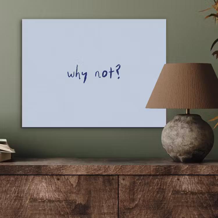 Why not - Blauw - Donker blauw - Quote PET vilt klein -sfeer2
