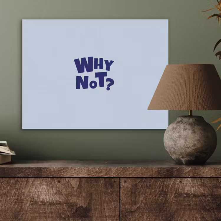 Why not - Blauw - Licht blauw - Quote PET vilt klein -sfeer2
