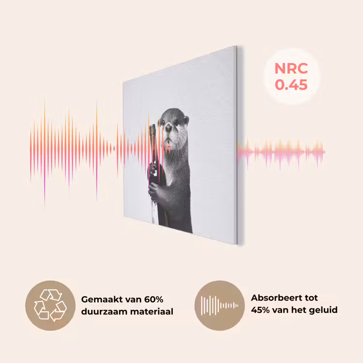Wijnfles - Otter - Zwart PET vilt klein -USP_NL