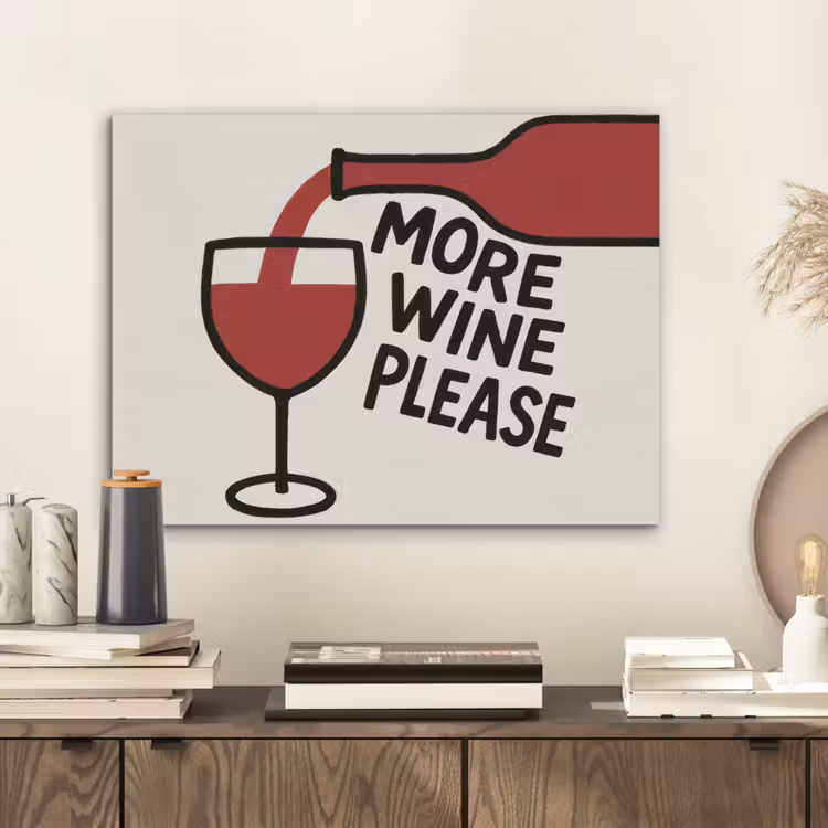 Wijnfles - Quote - Rood - Glas PET vilt klein -sfeer1