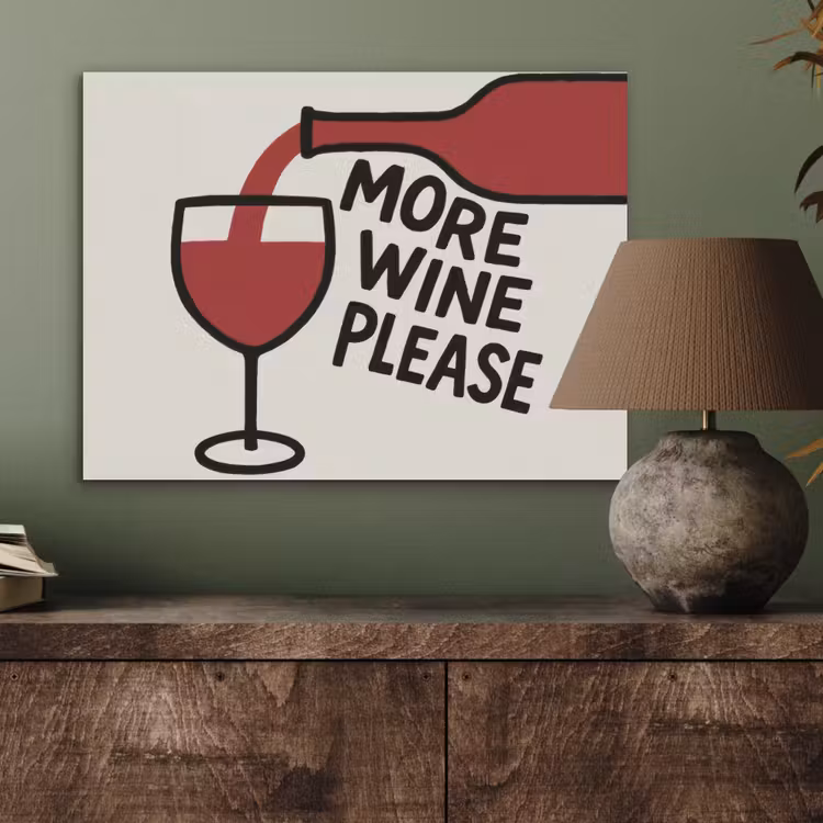 Wijnfles - Quote - Rood - Glas PET vilt klein -sfeer2
