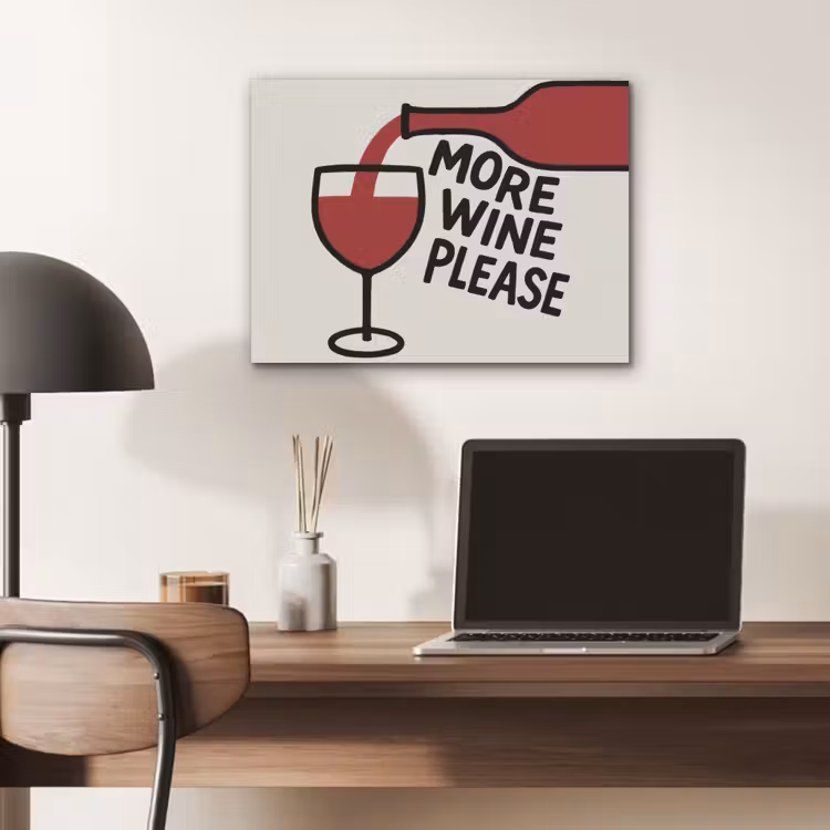 Wijnfles - Quote - Rood - Glas PET vilt klein -sfeer5
