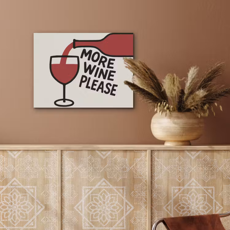 Wijnfles - Quote - Rood - Glas PET vilt klein -sfeer4