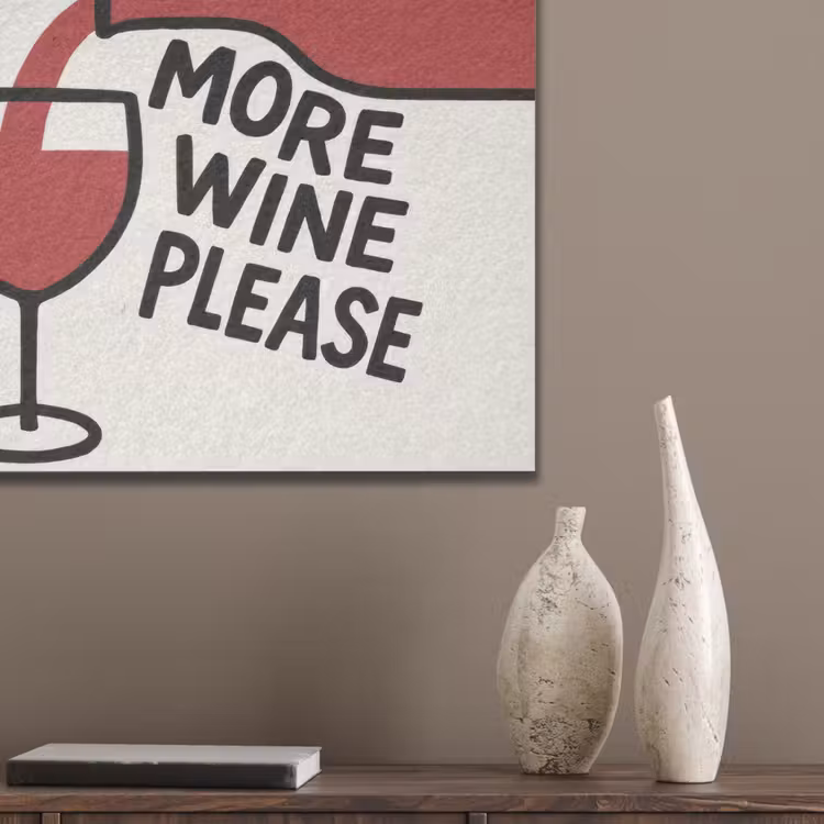 Wijnfles - Quote - Rood - Glas PET vilt klein -sfeer6_closeup
