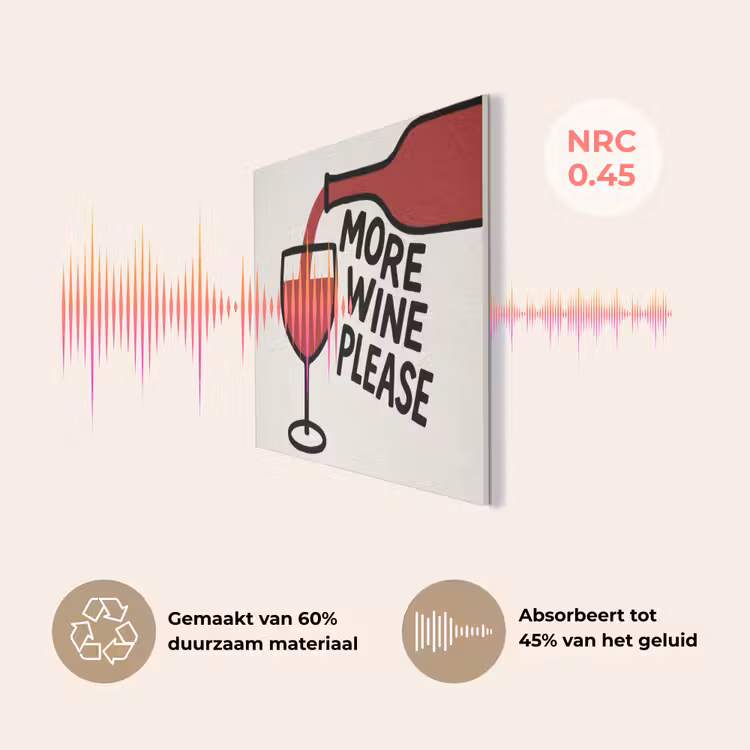 Wijnfles - Quote - Rood - Glas PET vilt klein -USP_NL