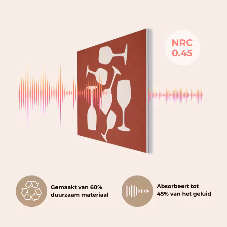 Wijnglazen - Silhouetten - Wit PET vilt klein -USP_NL