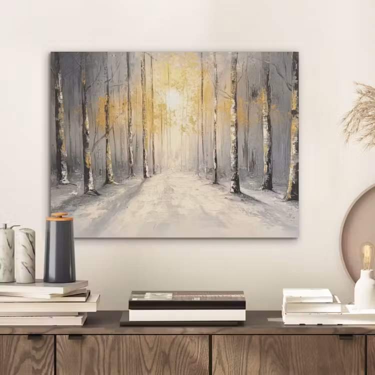 Winter - Abstract - Sneeuw - Natuur - Zon PET vilt klein -sfeer1