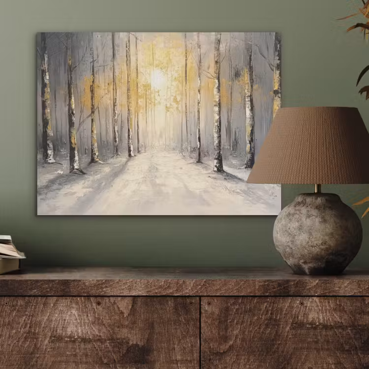 Winter - Abstract - Sneeuw - Natuur - Zon PET vilt klein -sfeer2