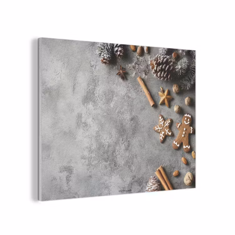 Winter - Kerst - Beton - Dennenappels PET vilt klein -3d