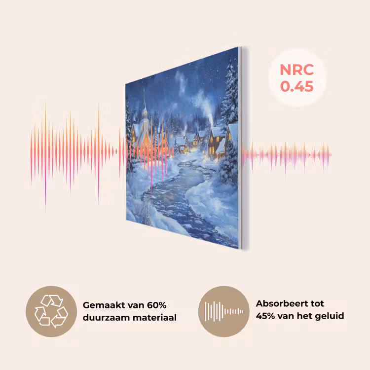 Winteravond - Kerstdorp - Donker PET vilt klein -USP_NL