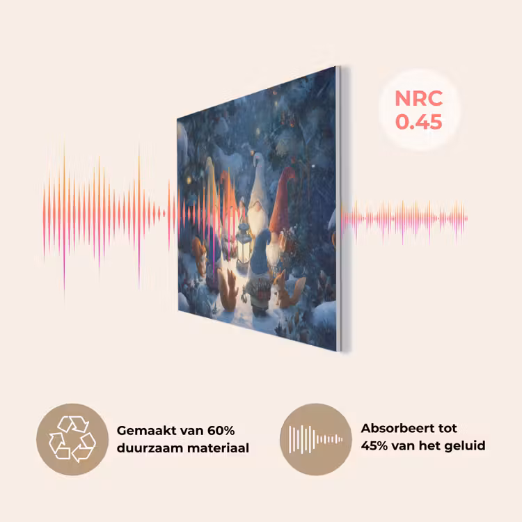 Winter - Gnooms - Eekhoorns - Meerkleurig PET vilt klein -USP_NL