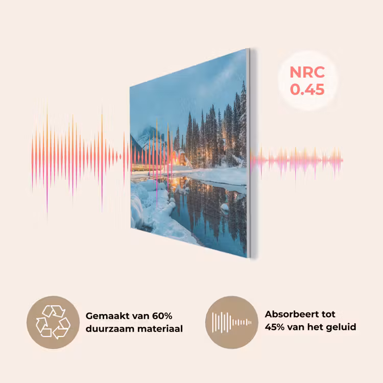 Winterlandschap - Natuur - Huis - Bergen - Sneeuw PET vilt klein -USP_NL