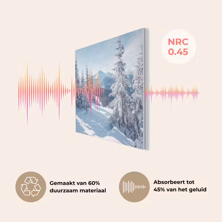 Winterlandschap - Natuur - Berg - Bomen - Sneeuw PET vilt klein -USP_NL