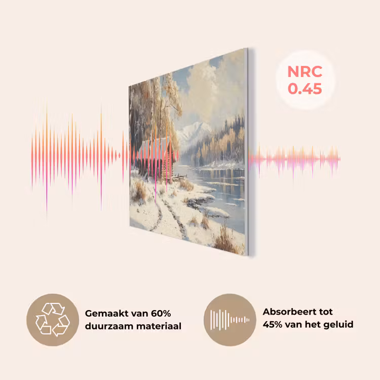 Winter - Sneeuw - Huis - Natuur PET vilt klein -USP_NL