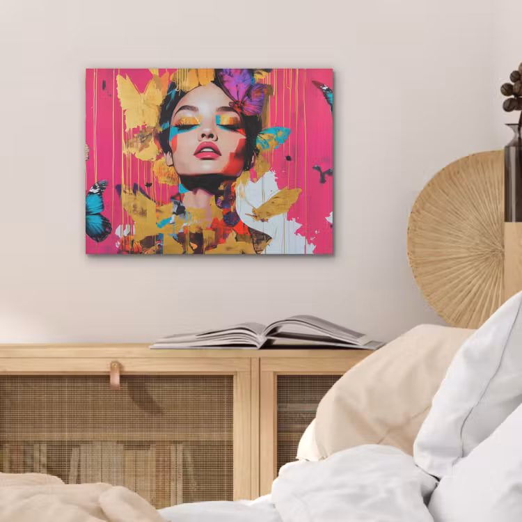 Vrouw - Abstract - Kleurrijk PET vilt klein -sfeer3