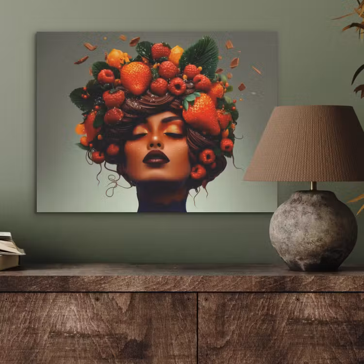 Vrouw - Chocolade - Frambozen - Aardbeien - Koekjes PET vilt klein -sfeer2