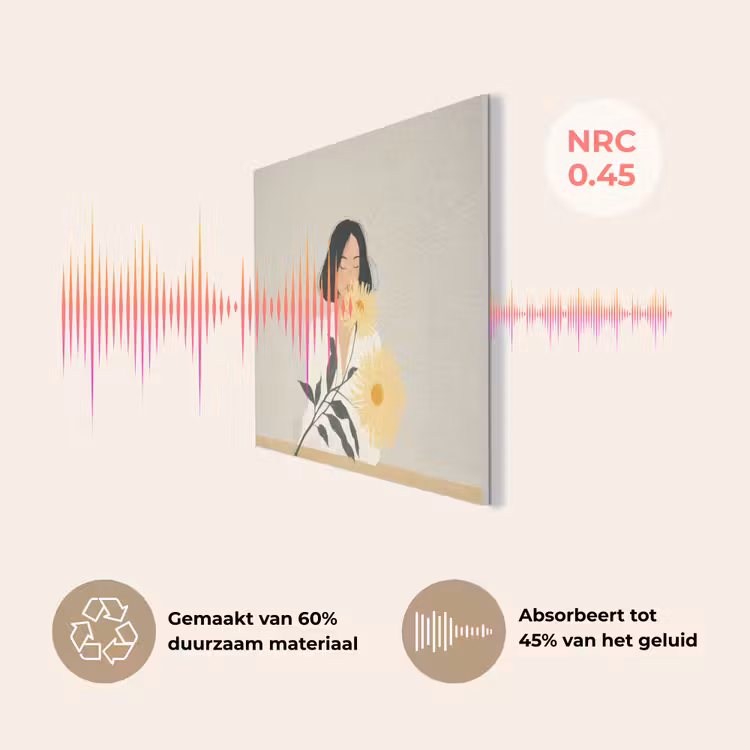 Vrouw - Bloem - Geel - Minimalistisch PET vilt klein -USP_NL