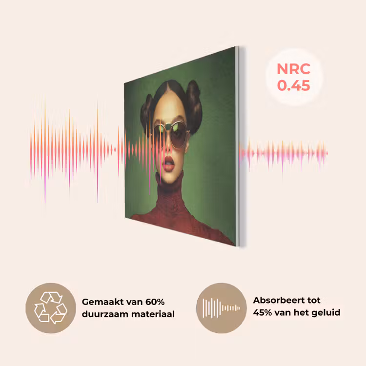 Vrouw - Groen - Bril - Aesthetic - Modern PET vilt klein -USP_NL