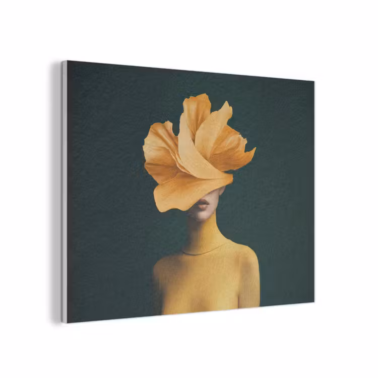 Vrouw - Hoed - Geel PET vilt klein -3d