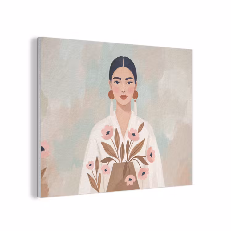 Vrouw - Kimono - Pastel PET vilt klein -3d