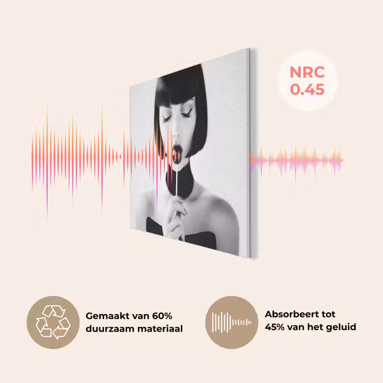 Vrouw - Lolly - Zwart - Wit PET vilt klein -USP_NL