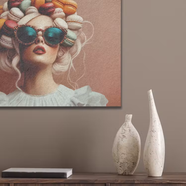 Vrouw - Macarons - Bril PET vilt klein -sfeer6_closeup
