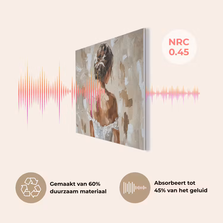 Vrouw - Verf - Abstract - Beige - Modern PET vilt klein -USP_NL