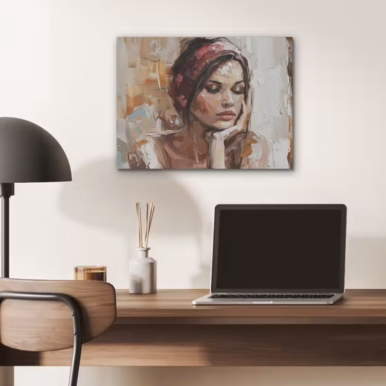 Vrouw - Verflook - Portret - Modern PET vilt klein -sfeer5