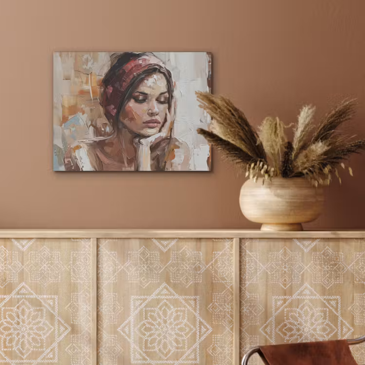 Vrouw - Verflook - Portret - Modern PET vilt klein -sfeer4