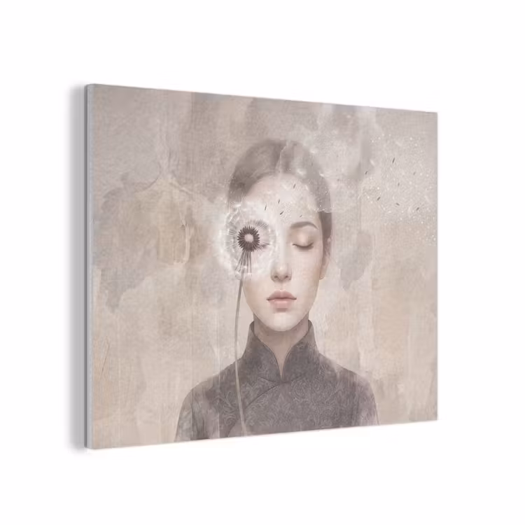 Vrouw - Sereen - Grijs PET vilt klein -3d
