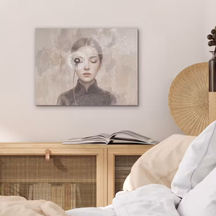 Vrouw - Sereen - Grijs PET vilt klein -sfeer3
