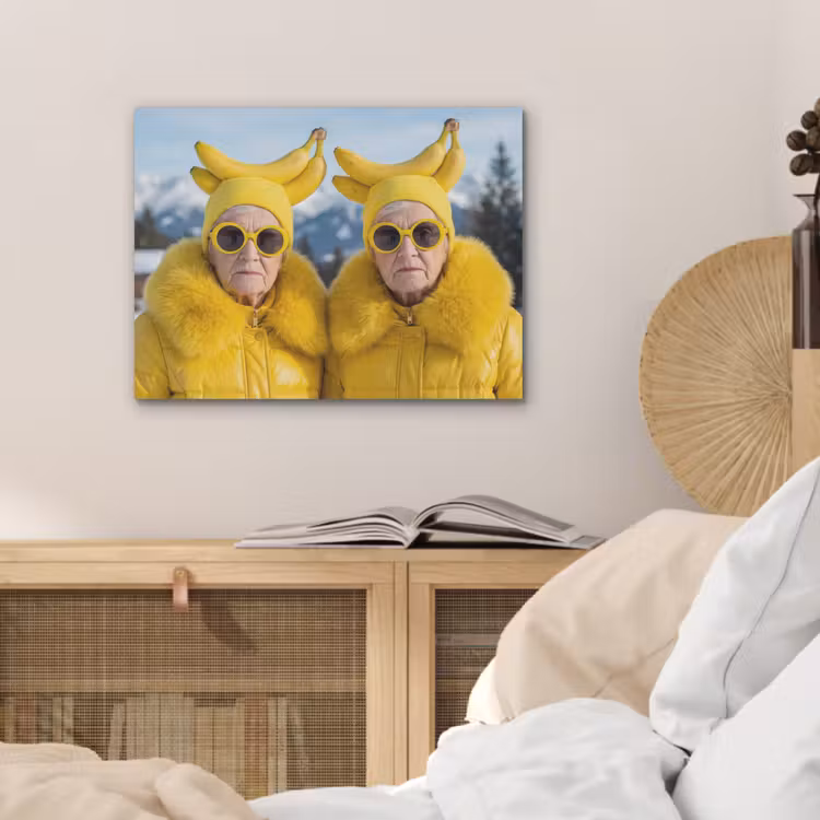 Vrouwen - Bananen - Geel PET vilt klein -sfeer3
